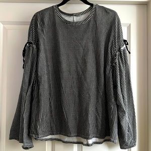 LS Printed Check Zara Top